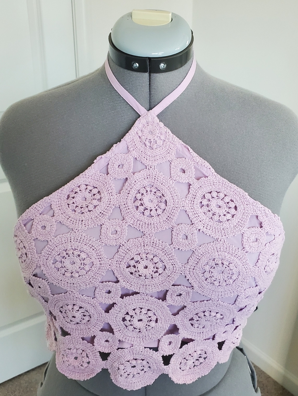 ASOS Lilac Crochet Crop Top
